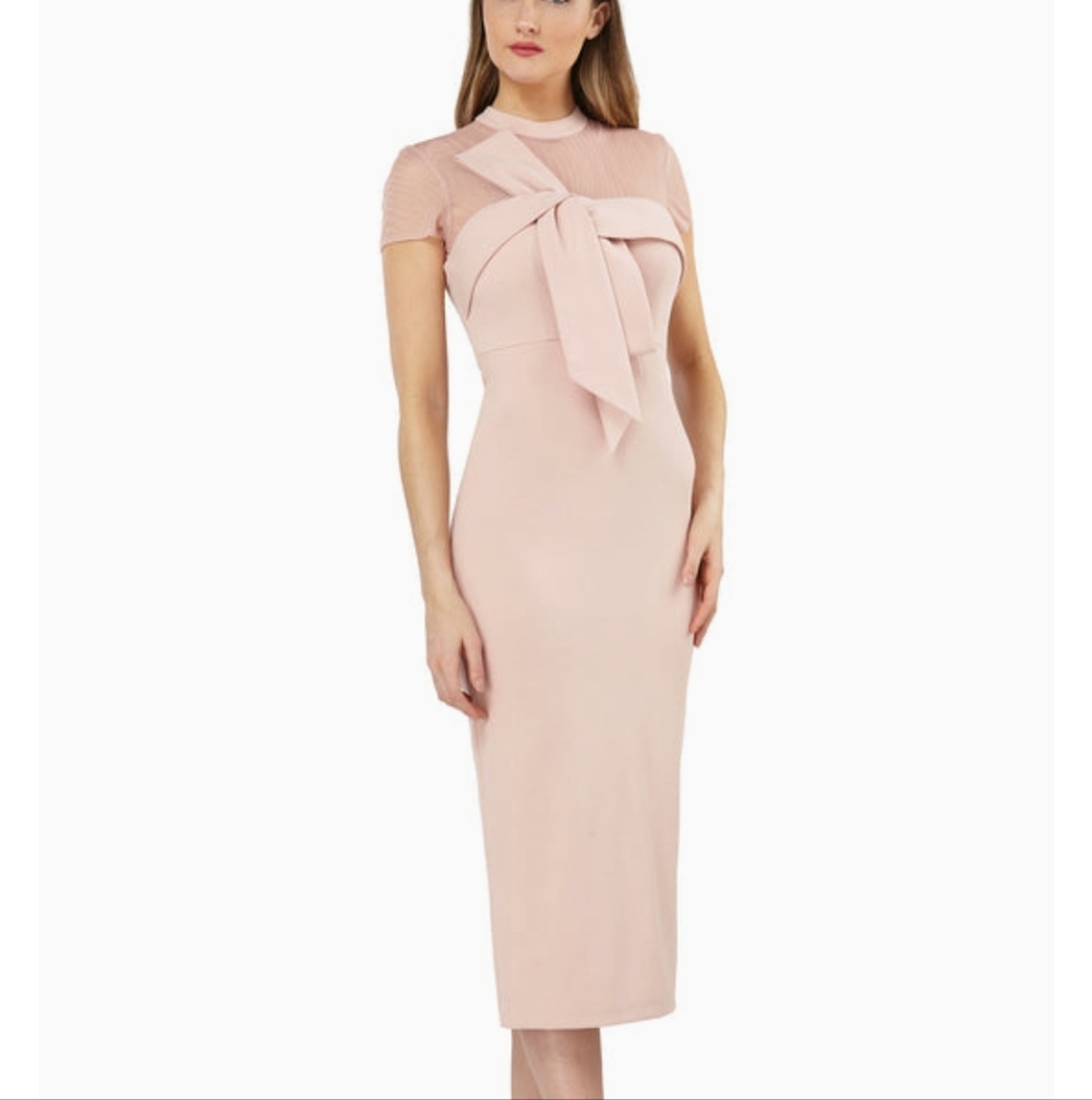 JS Collections Women's Roselle‎ Bow-Trim Dress Sz. 6 - Picture 2 of 12